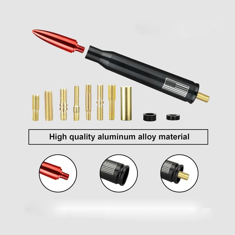 Seprochoo Car Truck 50 Cal Bullet Decoration Replacement Truck Accessories Red Universal for GMC Sierra 1500 Chevy Dodge Ram Silverado 1500 2500 3500 Ford F150 F250 F350 Car Truck Decoration (Blue) - Image 4